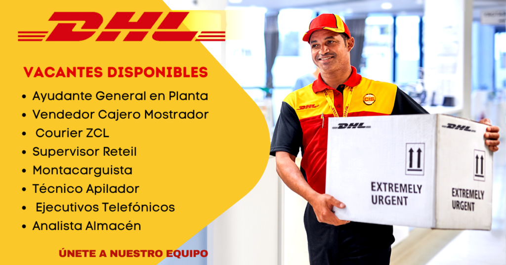 DHL busca personal calificado y ser parte del equipo